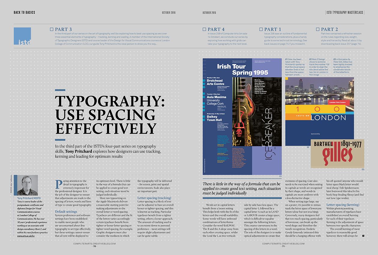 Part three of our typography series explores the rules of spacing