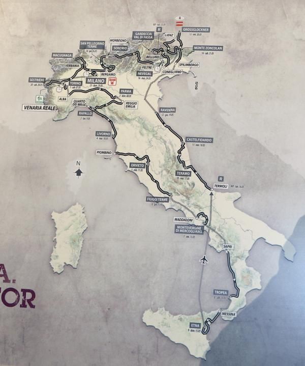 The 2011 Giro d'Italia route