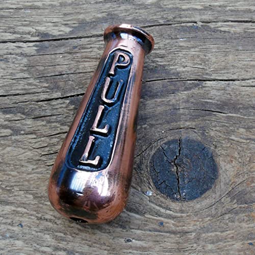 Jones &amp;amp; Grey - Antique Copper Solid Brass Vintage Period Style Bathroom Light Switch Pull, Black, Size 85mm Long . 35mm at the Widest Part. (br-Irn-40cp)