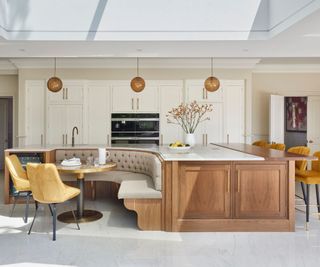 Kitchen island with split level seating