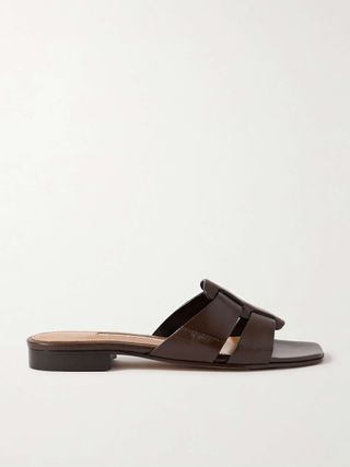 Leo Leather Slides