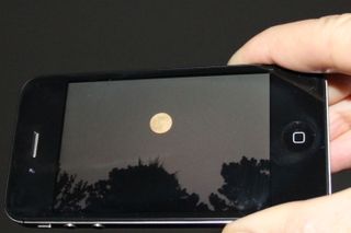Skywatcher Lisa Werner of San Jose, Calif., captured the supermoon full moon on June 23, 2013 on a smartphone as it shined over Silicon Valley.