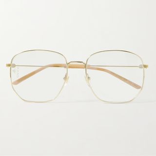 Gucci gold framed eyeglasses