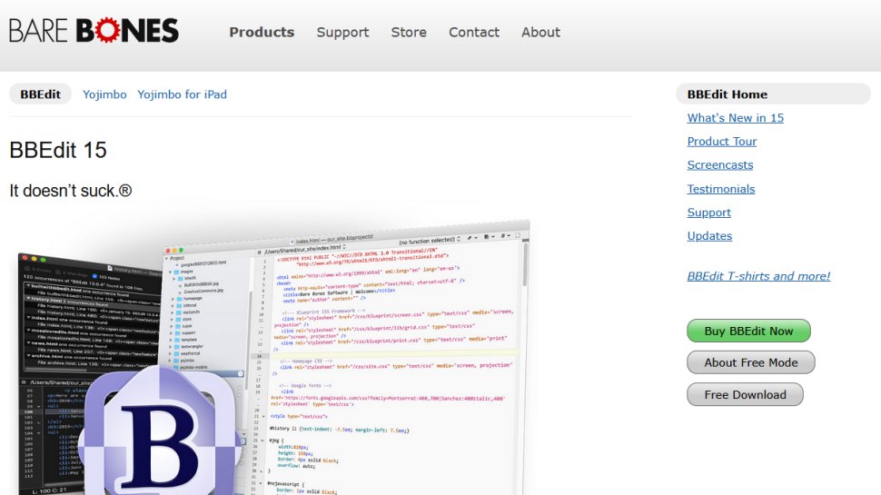 BBEdit website screenshot (July 2025).