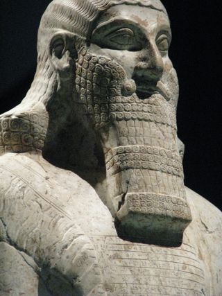 Close-Up of King Ashurnasirpal II Statue