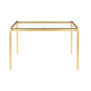 Gold and glass dining table