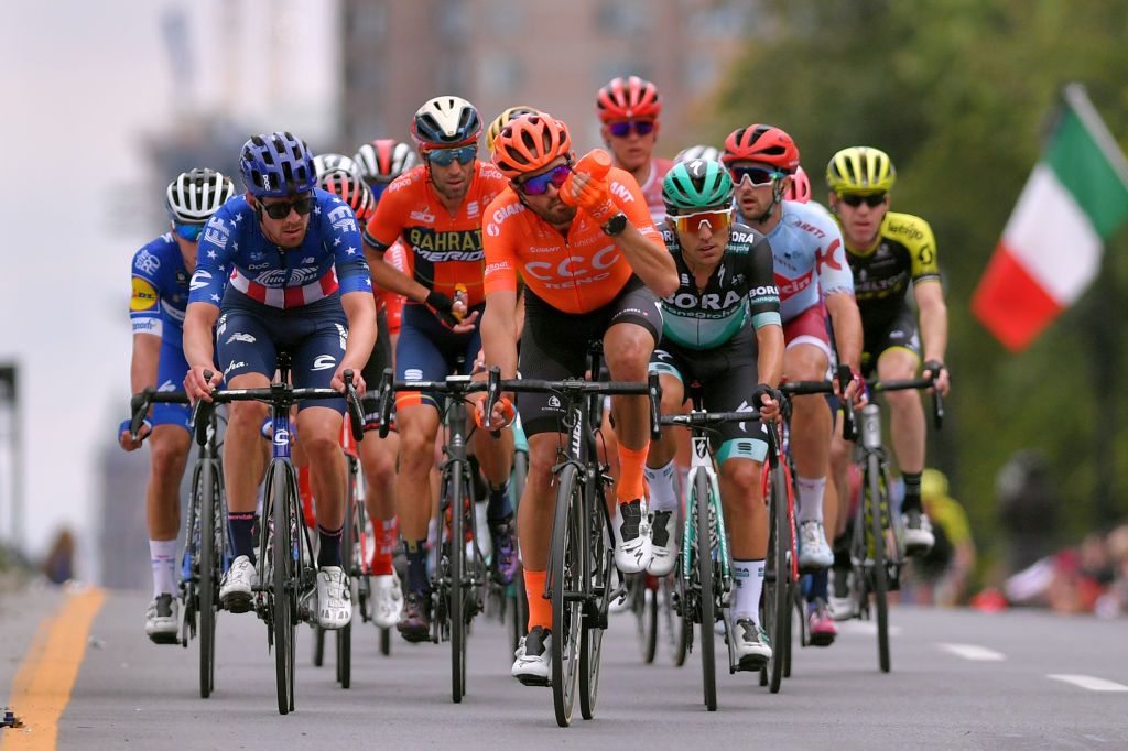 A split in the peloton