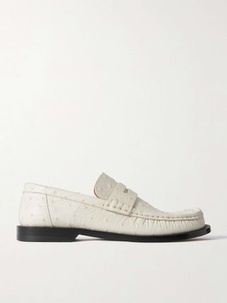 Campo Textured-Leather Loafers