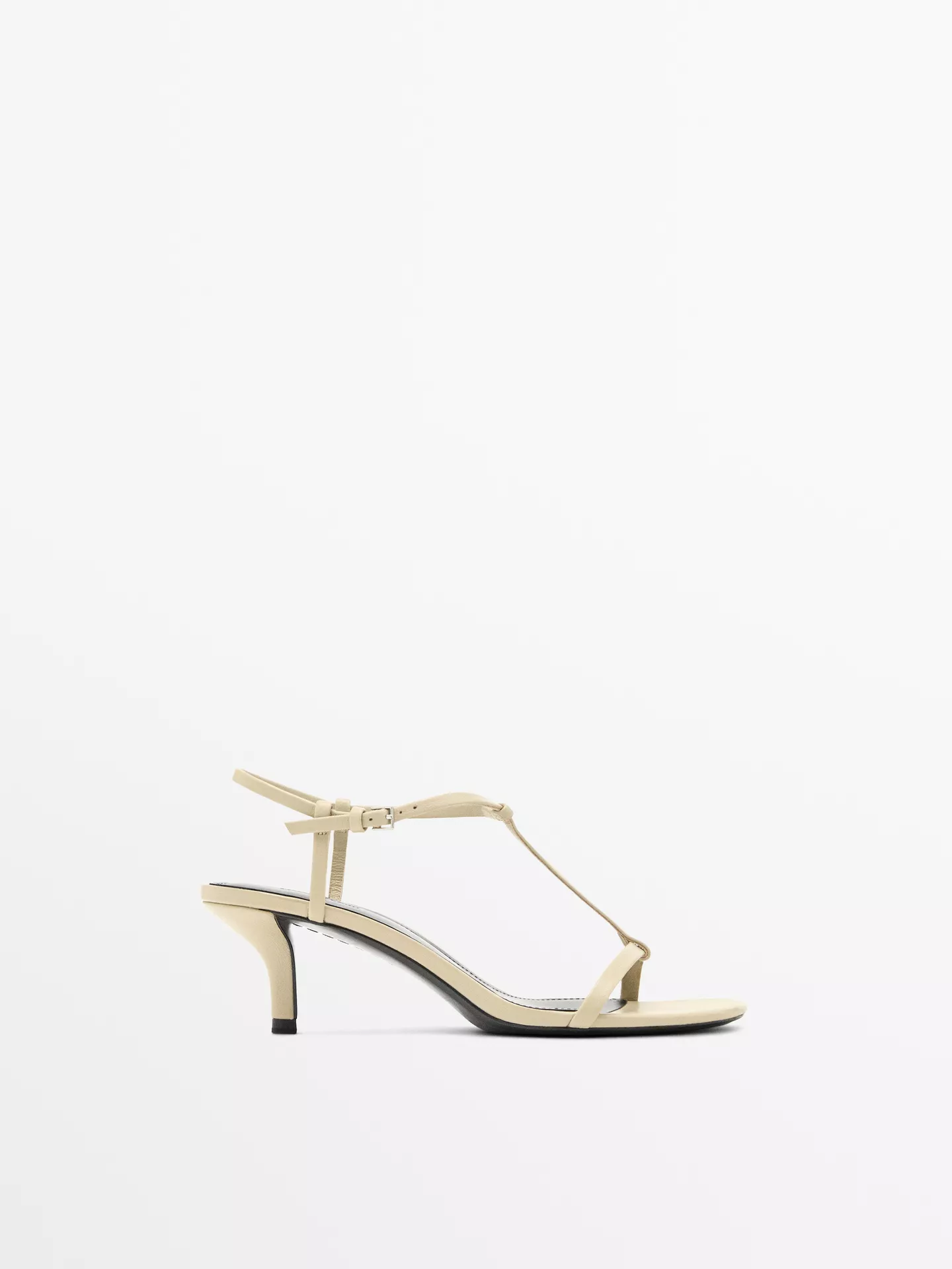 A pair of strappy Massimo Dutti heeled sandals.