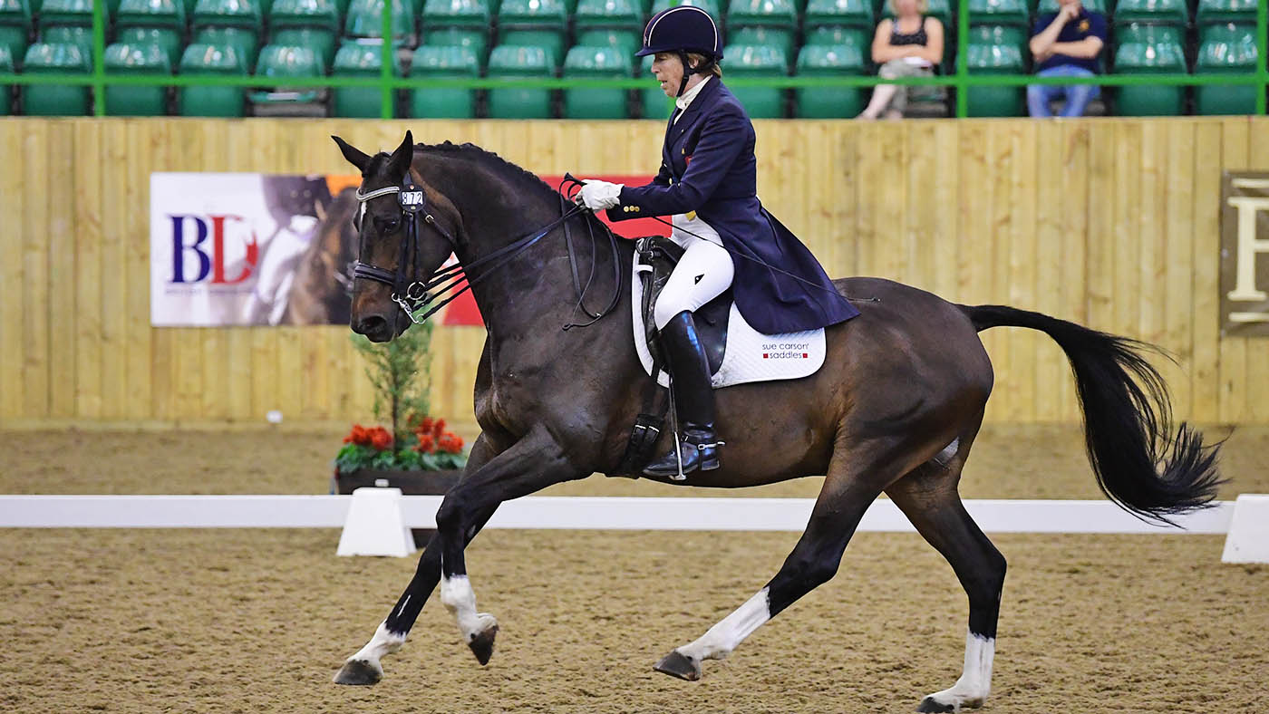 Pammy Hutton riding Belmondo II