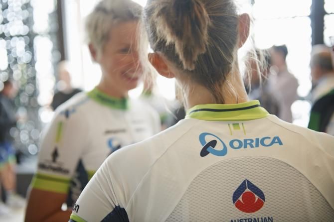 The back of the Orica-AIS jersey