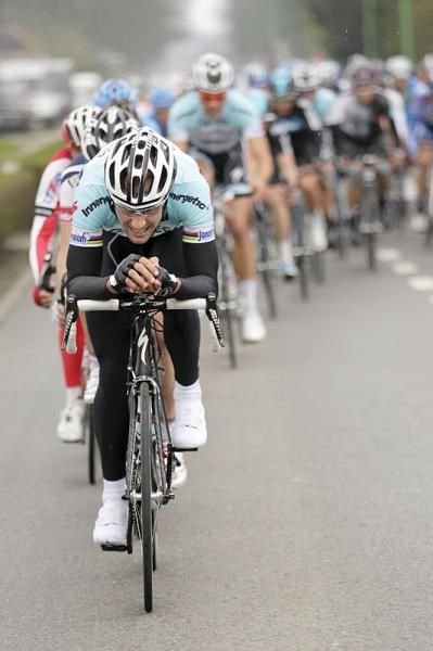 Tom Boonen (Omega Pharma - Quickstep) pushes the pace