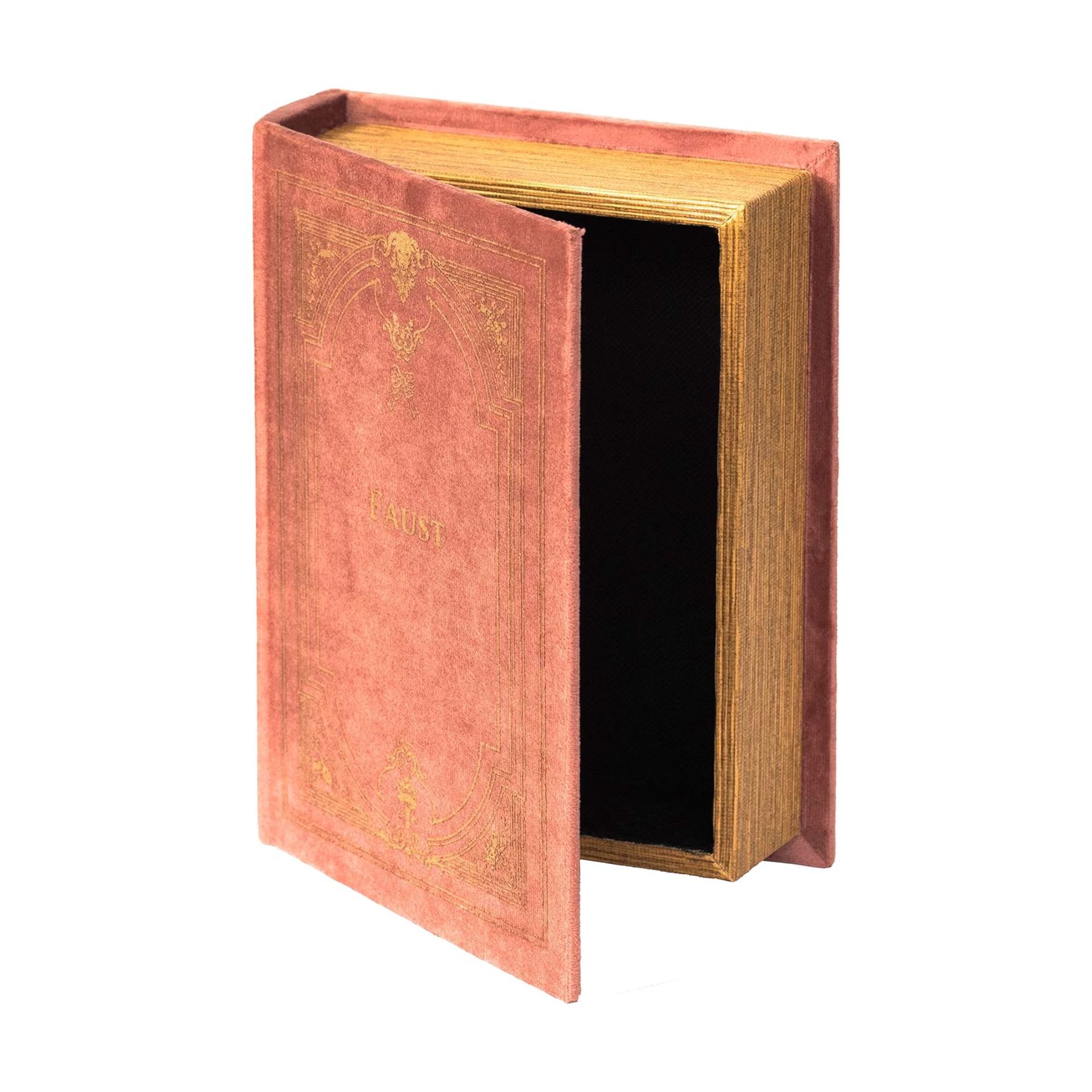 Decorative Vintage Book Shaped Trinket Storage Box - Brown