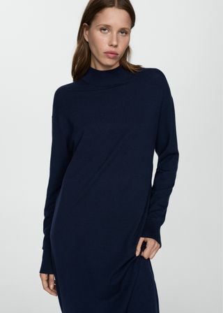 Mango Round-Neck Knitted Dress