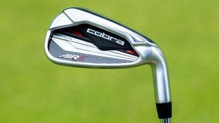 Cobra Air-X Irons showing their cool black and red colorway