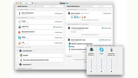 New Version of Dante Via Offers Increased Channel Support