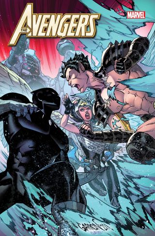 Avengers #53 cover by Javier Garron