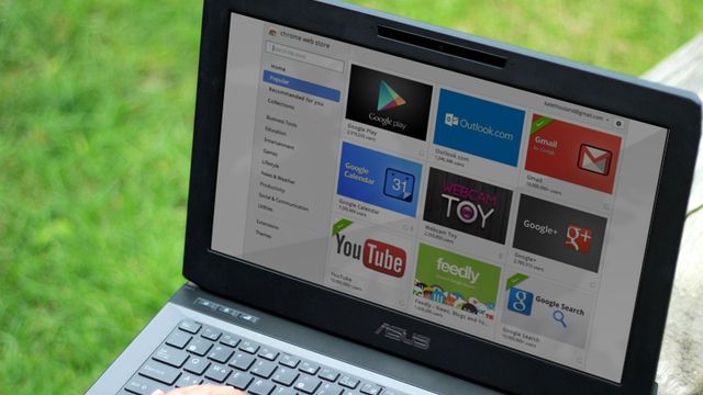 Google Chrome on a laptop