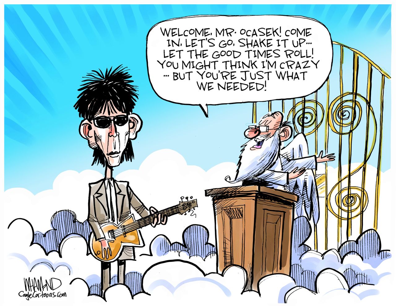 Editorial Cartoon U.S. Ric Ocasek Cars RIP&amp;amp;nbsp;