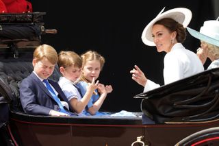 Prince George, Prince Louis, Princess Charlotte and Kate Middleton