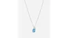 Dinny Hall Silver Gem Drop Blue Topaz and White Sapphire Pendant Necklace