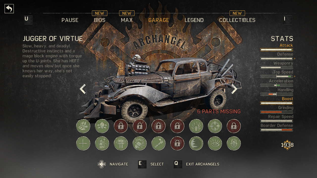 Collect parts to expand your car collection.