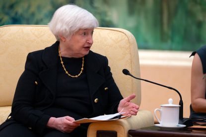 Janet Yellen speaks in China