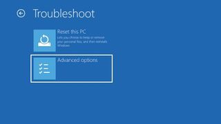 Windows 10 troubleshoot screen