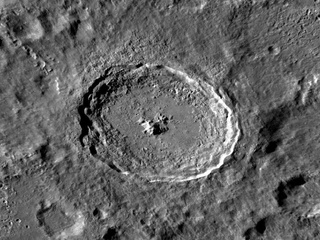 Tycho crater on the moon