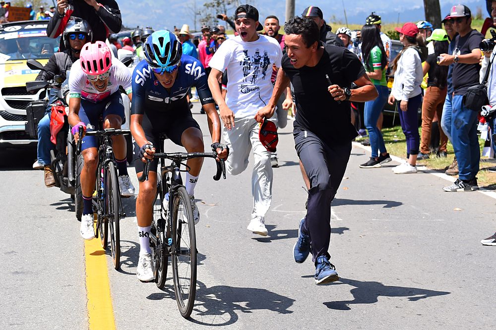 Ivan Sosa (Team Sky) and Daniel Martinez (EF Education First) during stage 5 at Tour Colombia