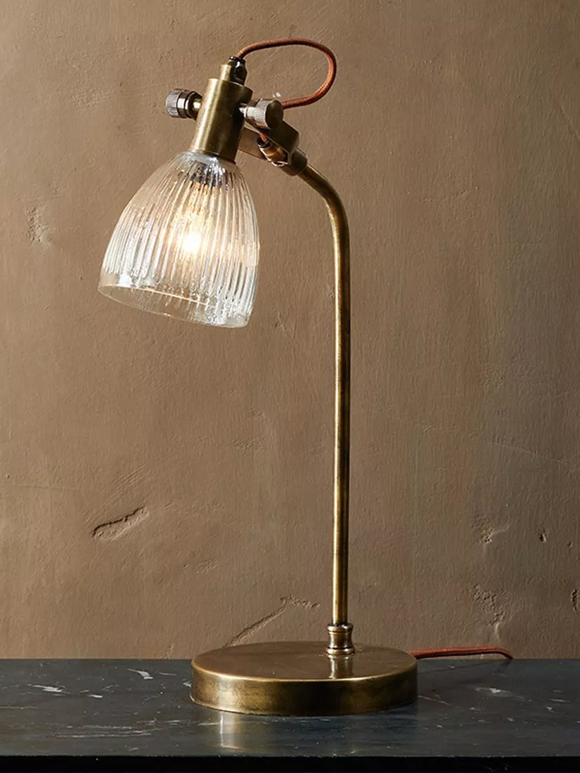 Nkuku Rarni Table Lamp, Antique Brass