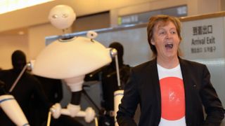 Paul McCartney and a robot