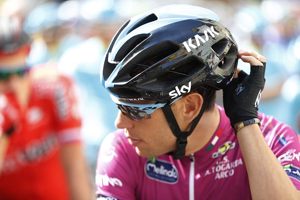 Richie Porte (Team Sky) on the start line in Ala