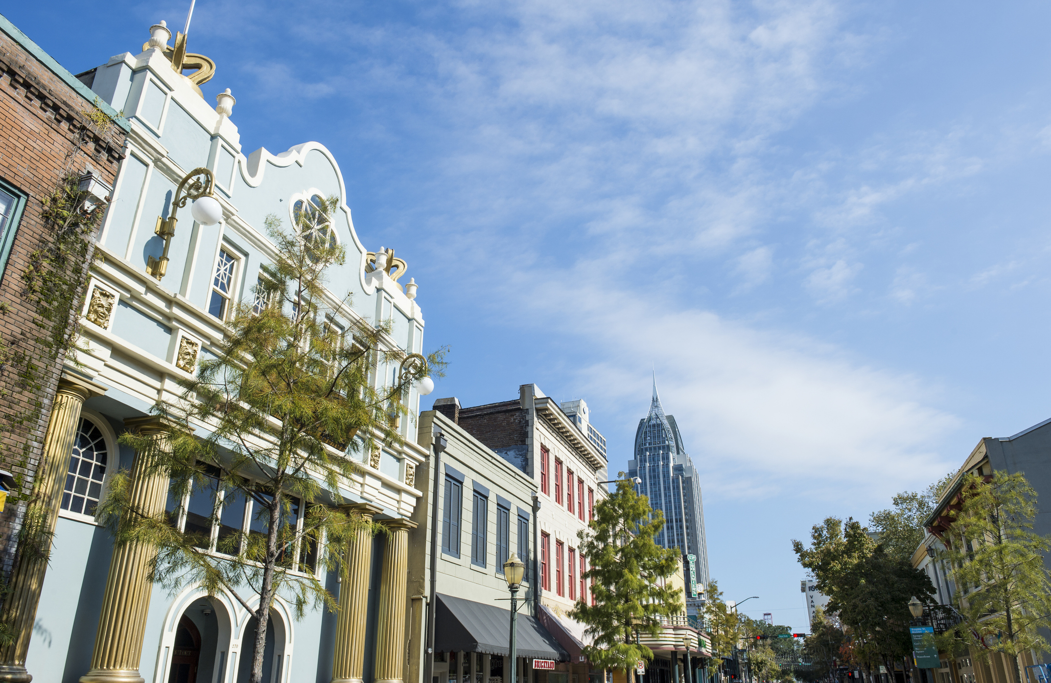 USA, Alabama, Historical buildings in downtown Mobile
