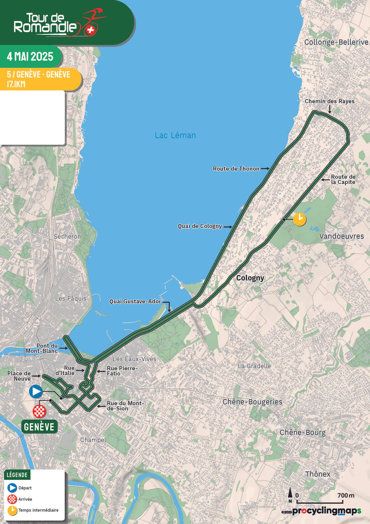 Tour de Romandie 2025 route maps and profiles