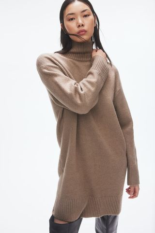 Knitted Turtleneck Dress