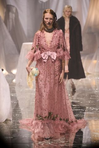 Valentino spring/summer 2025 runway look designed by Alessandro Michele