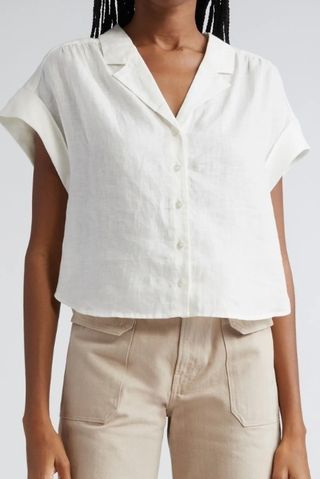 Kasa Linen Short Sleeve Button-Up Shirt