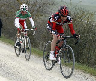 Cadel Evans and Giovanni Visconti, Strade Bianche 2011