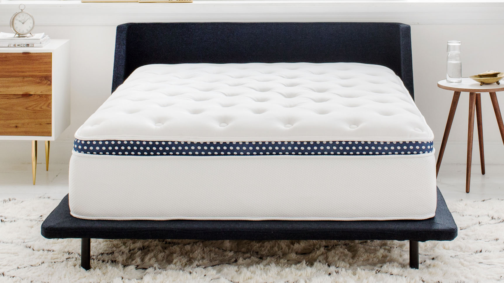 WinkBed mattress in a white bedroom