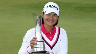 Yani Tseng with the Women's British Open trophy after her 2011 victory