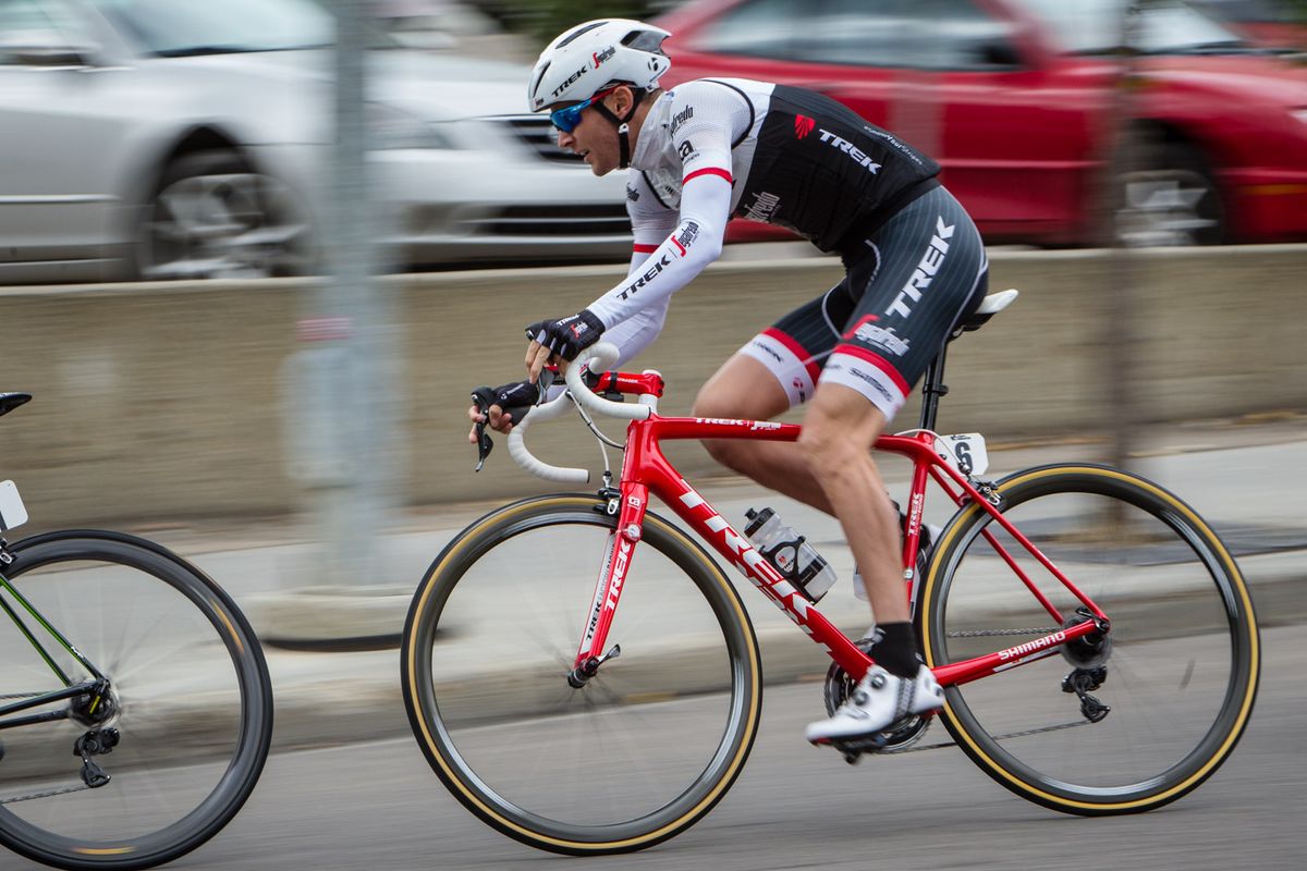 Peter Stetina (Trek-Segafredo) makes his way to the break.
