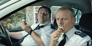 Nick Frost and Simon Pegg in Hot Fuzz