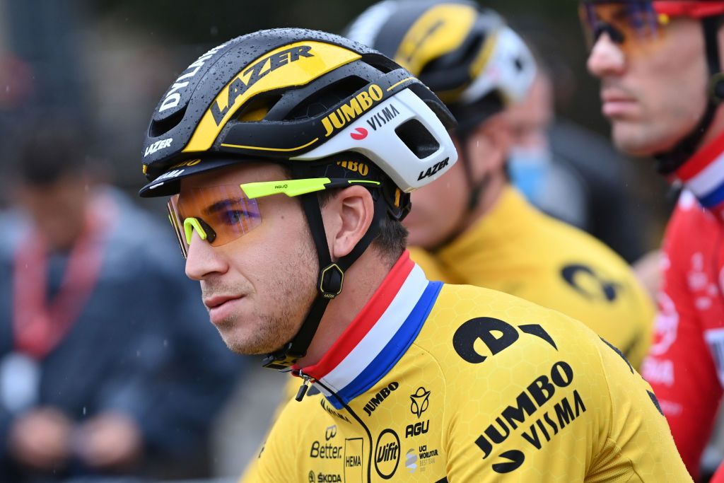 Dutch Dylan Groenewegen of Team JumboVisma pictured before the start of the men elite race of the ParisRoubaix cycling event 2577km from Compiegne to Roubaix France on Sunday 03 October 2021 BELGA PHOTO DAVID STOCKMAN Photo by DAVID STOCKMANBELGA MAGAFP via Getty Images