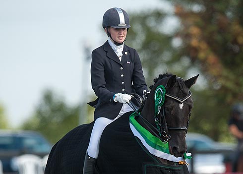 Chloe Vell and Kaja Di Valentina win the Suregrow Advanced Medium Restricted Championship at Espayo National Dressage Championships 2012