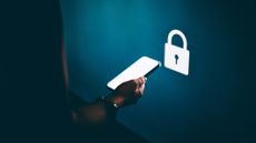 A person with a smartphone in a security zone