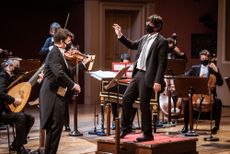 Czech Philarmonic Orchestra in lockdown shows how facemasks can work for musicians.