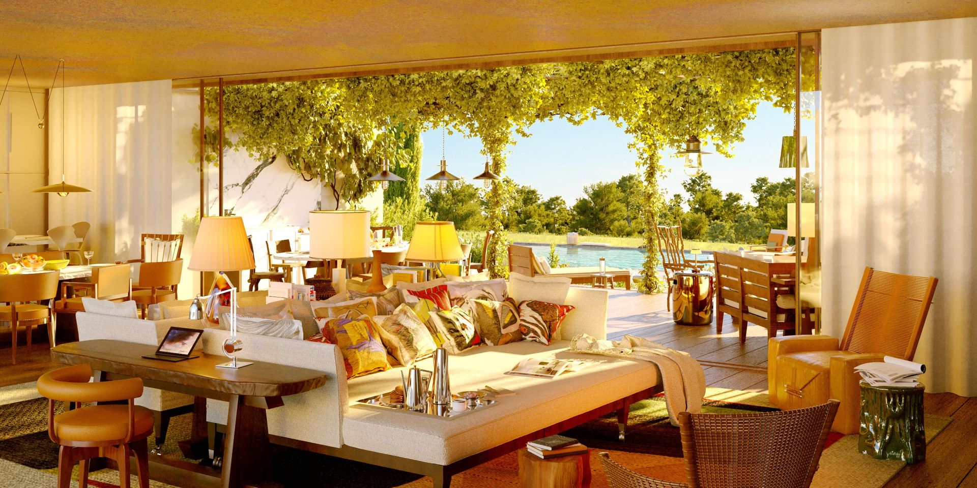 view of a villa in portugal, as imagined by philippe starck