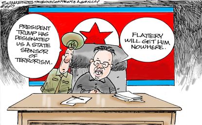 Political cartoon World North Korea terrorism