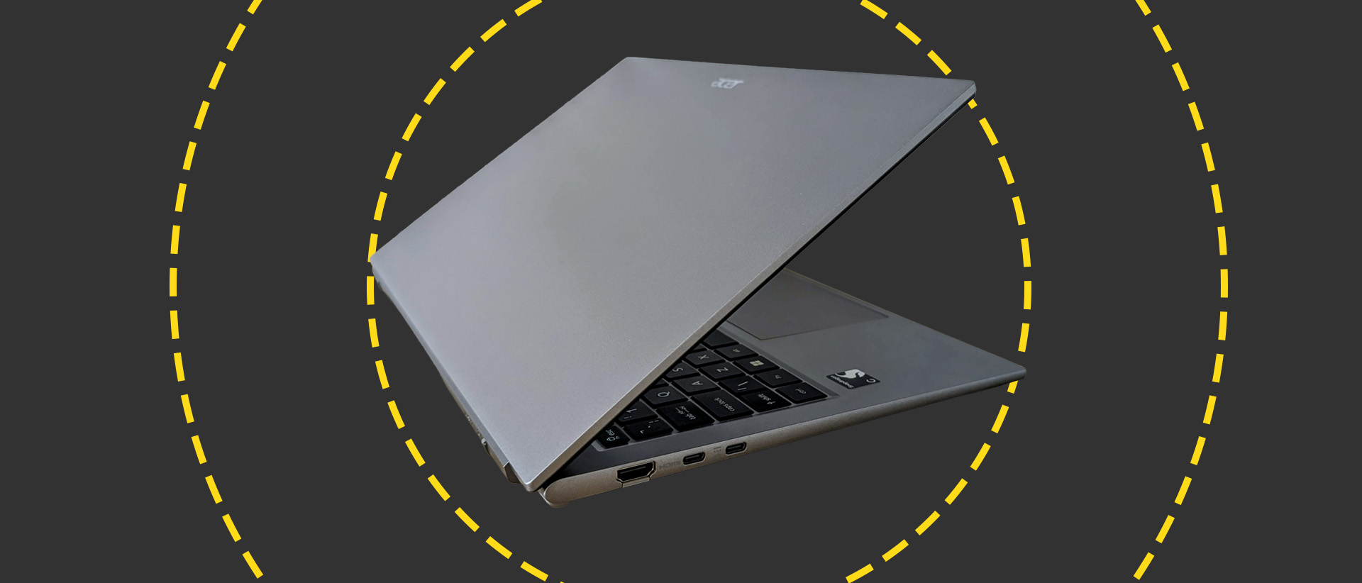 The Acer Aspire Go on the ITPro background